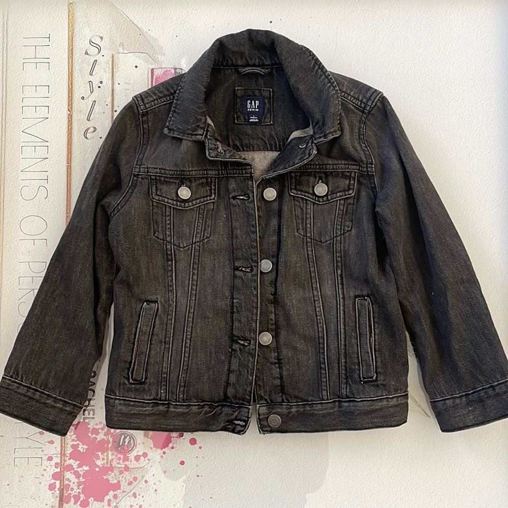 Gap Denim Kids Jacket Charcoal Black size Small